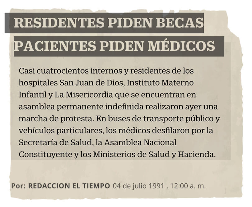 Residentes piden becas, pacientes piden médicos