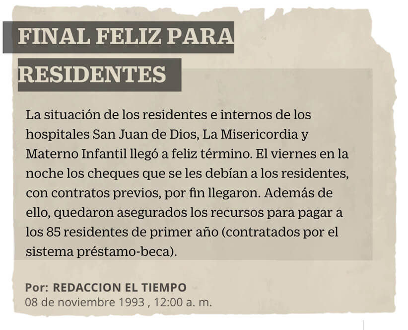 Final feliz para residentes