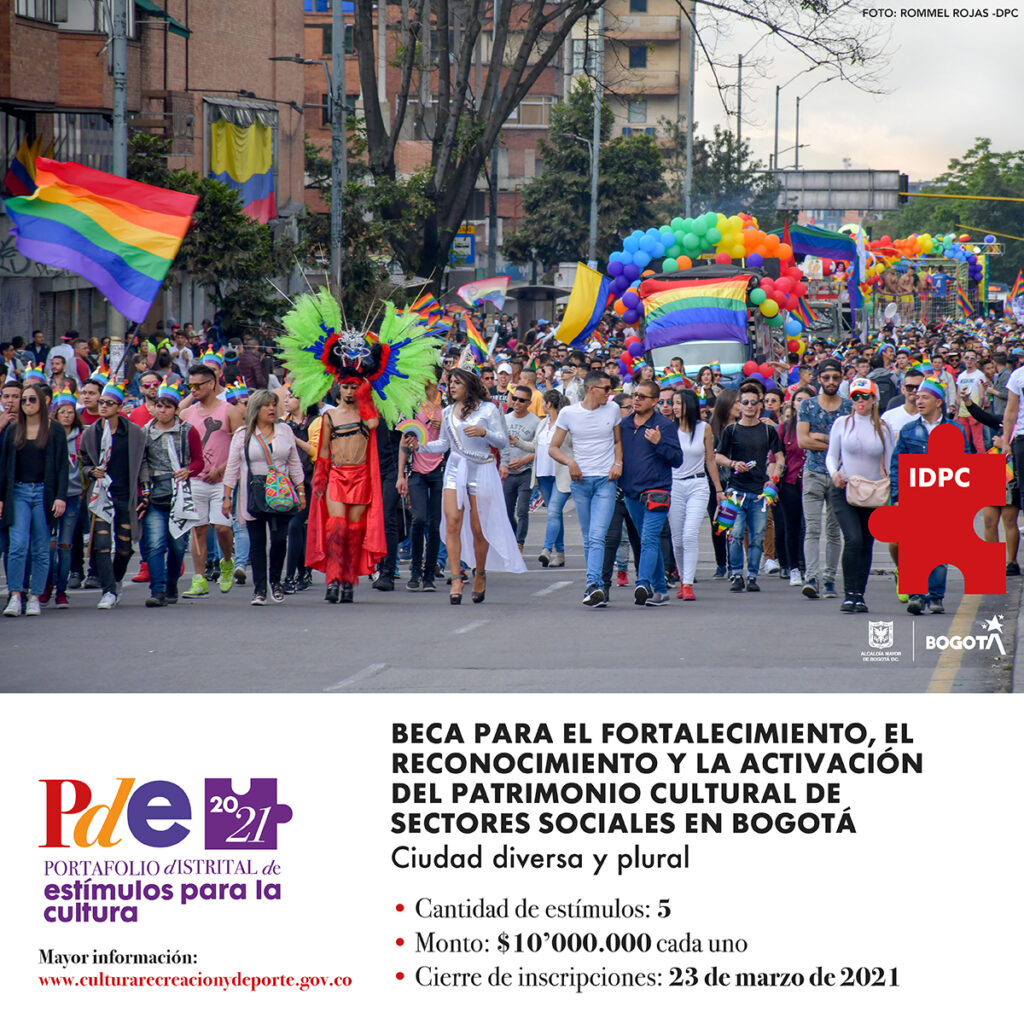 Beca 2021 para el fortalecimiento, el reconocimiento y la activación del patrimonio cultural de sectores sociales en Bogotá