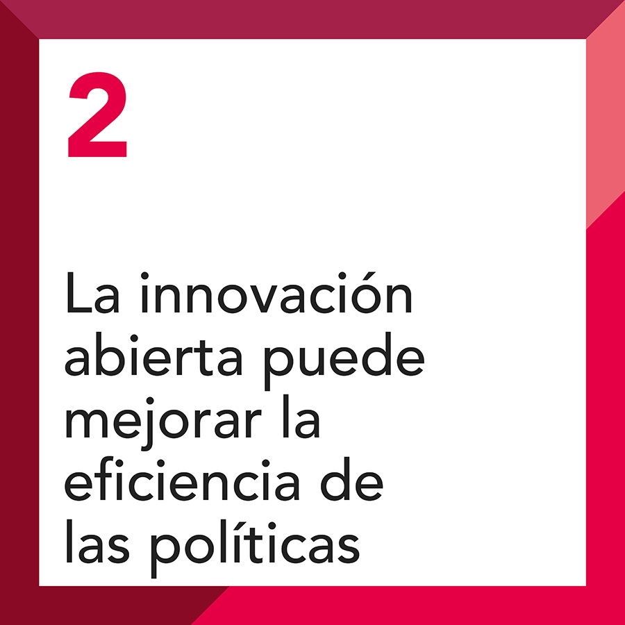 2. La innovación abierta puede mejorar la eficiencia de las políticas