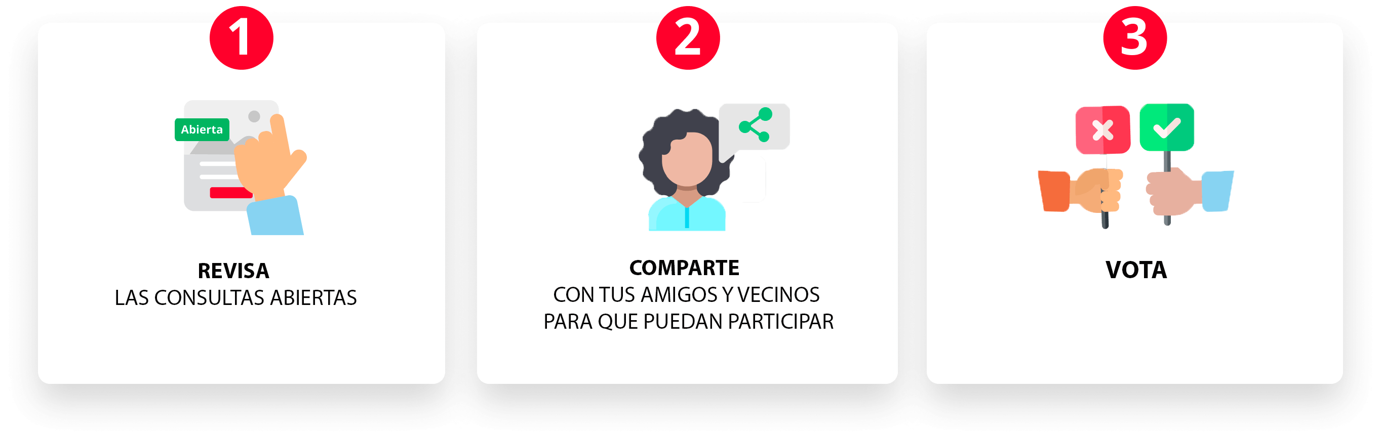 Imagen pasos votación consultas ciudadadanas