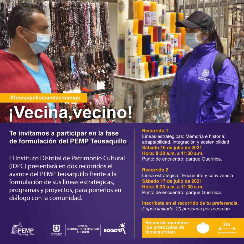 Pieza grafica Te invitamos a participar en la fase de formulación del PEMP Teusaquillo 2021