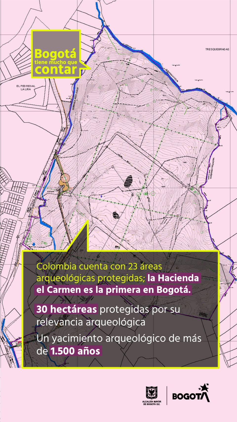 Pieza Gráfica Colombia cuenta con 23 áreas arqueológicas protegidas; la Hacienda el Carmen es la primera en Bogotá.