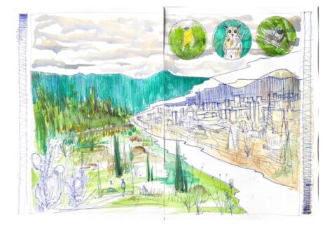 Dibujos primer puesto dibujatón titulados Tiempo y Cambio