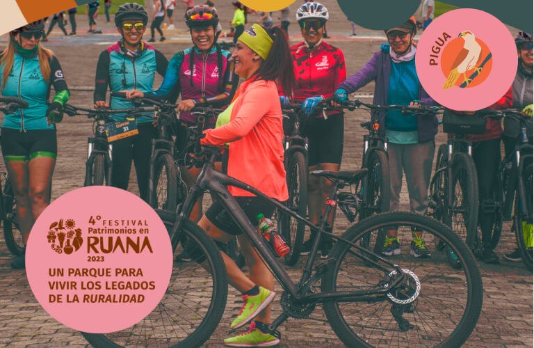 Nuestra bici, nuestro patrimonio evento del cuarto Festival patrimonios en Ruana