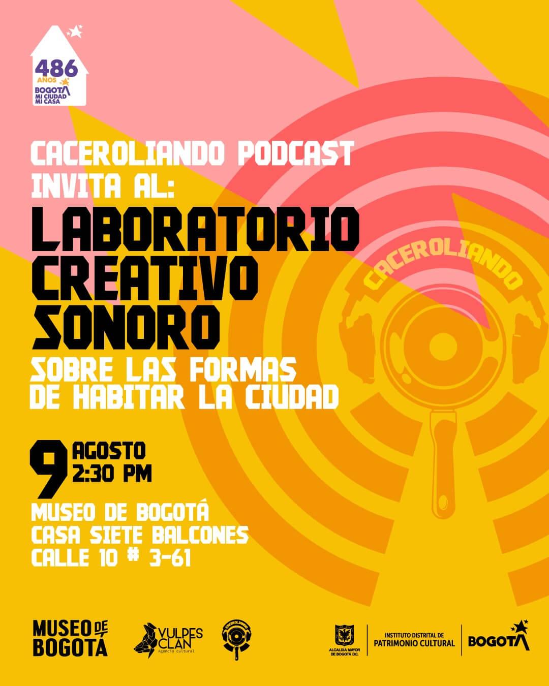 Pieza gráfica de invitación al Laboratorio creativo sonoro