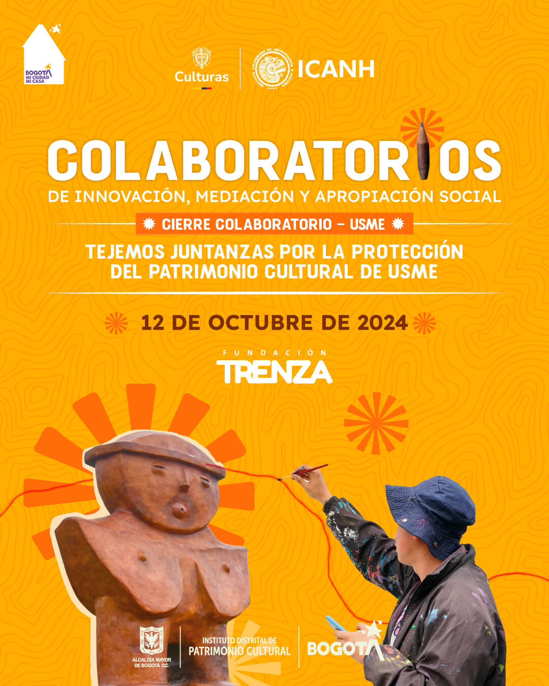 Pieza gráfica de invitación al Colaboratorios de Innovación, Mediación y Apropiación Social