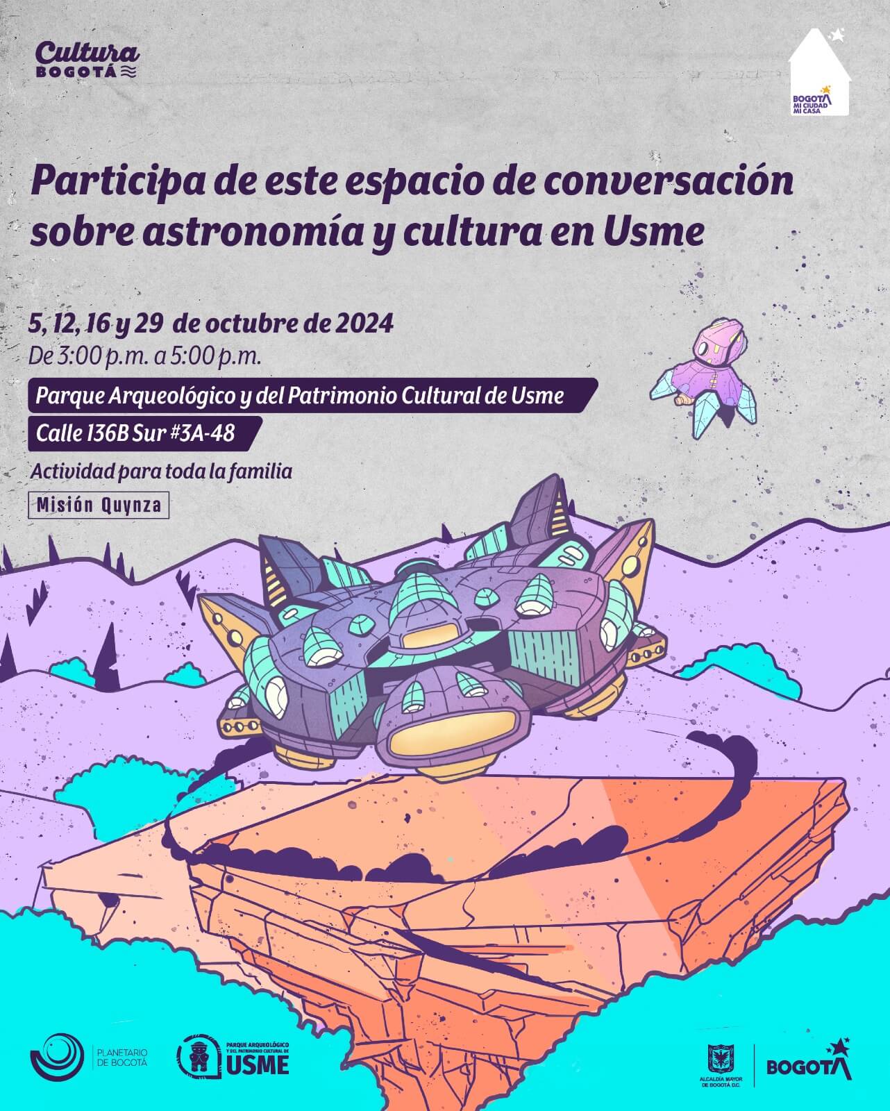 Pieza grafica de invitación al Aula Abierta de Co-creación: Astronomía Cultural Sesión 2: