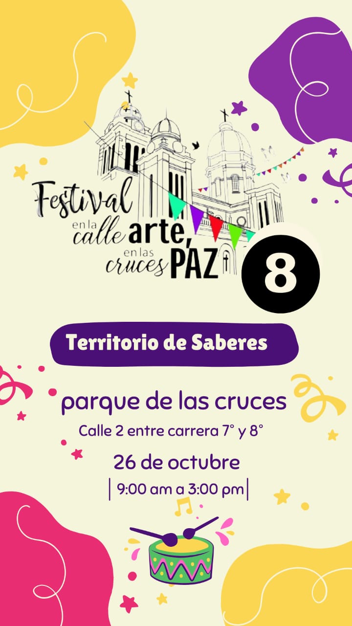 Pieza gráfica de invitación al festival las cruces 