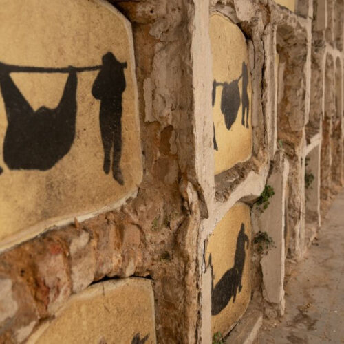 Detalle de la obra en columbarios