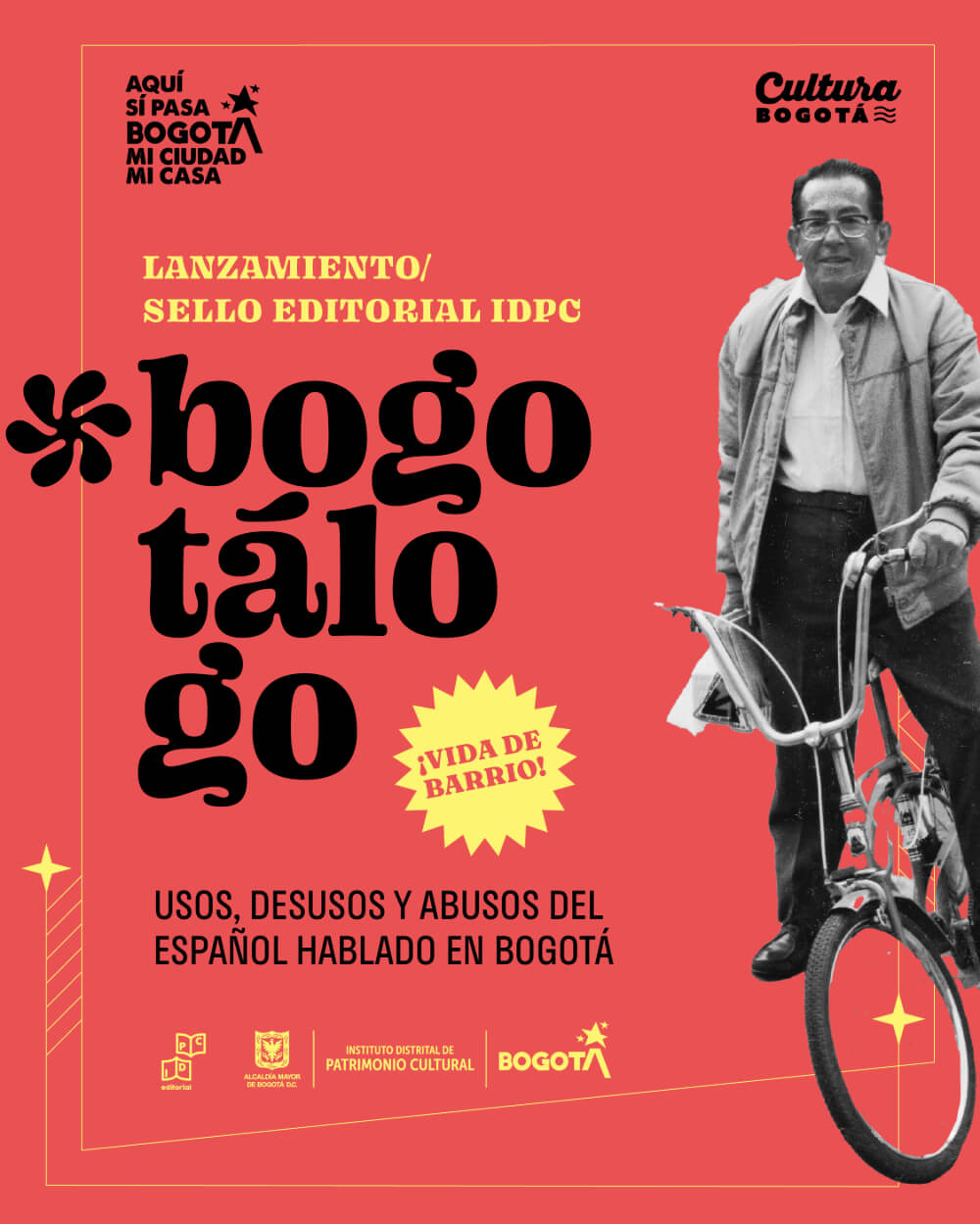 Pieza gráfica de invitación al Lanzamiento del Bogotálogo.