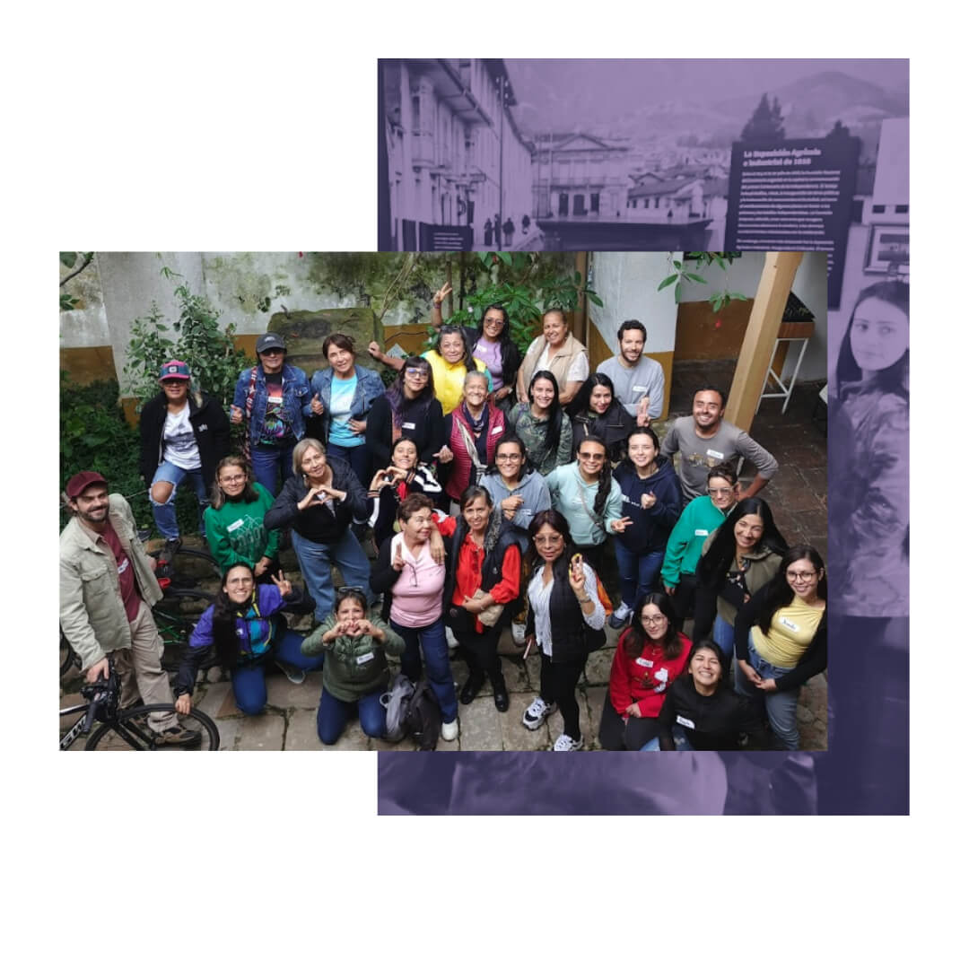 Grupo de personas sonriendo durante mesa gestora del PES