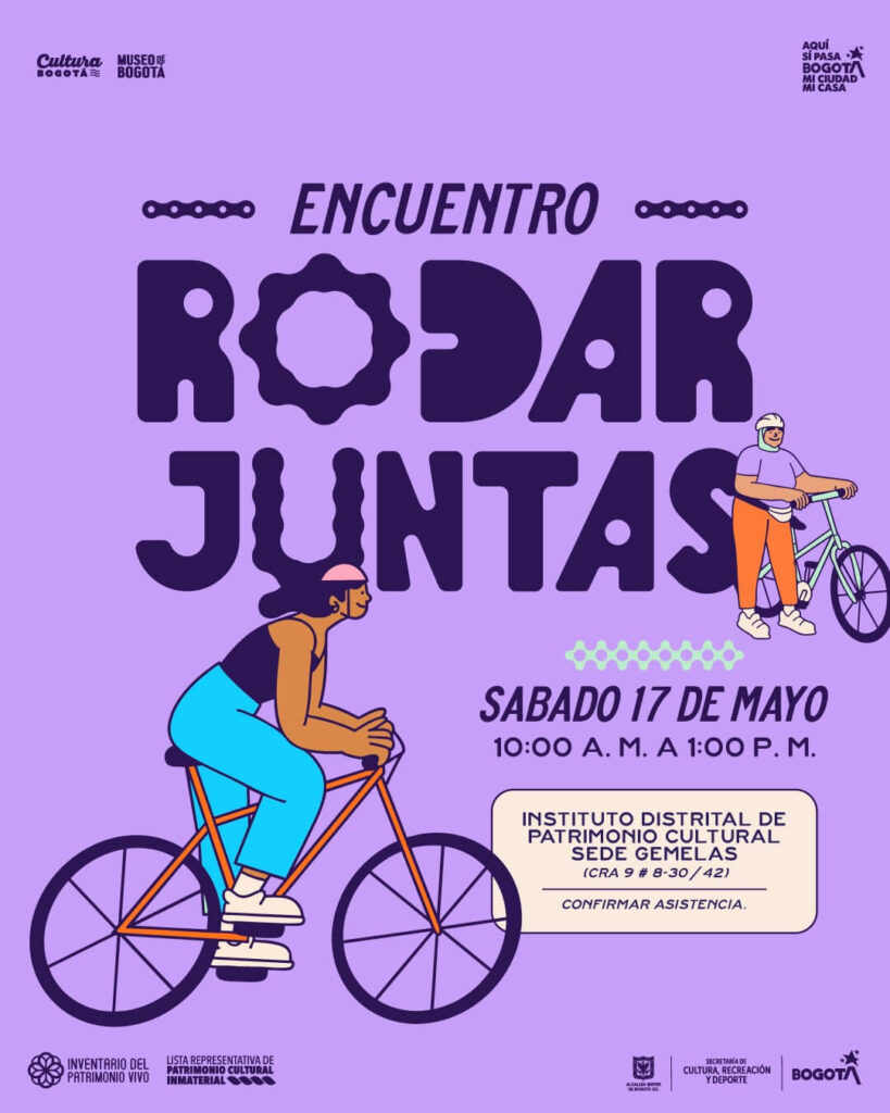 Pieza gráfica de invitación al evento Rodar Juntas