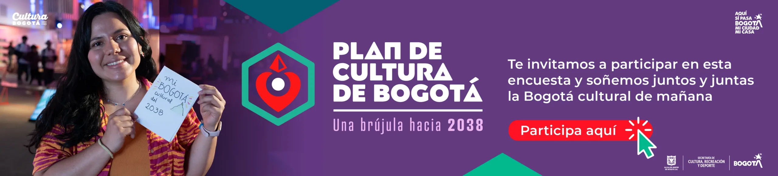 Participa en la encuesta del Plan de Cultura de Bogotá una brújula hacia 2038