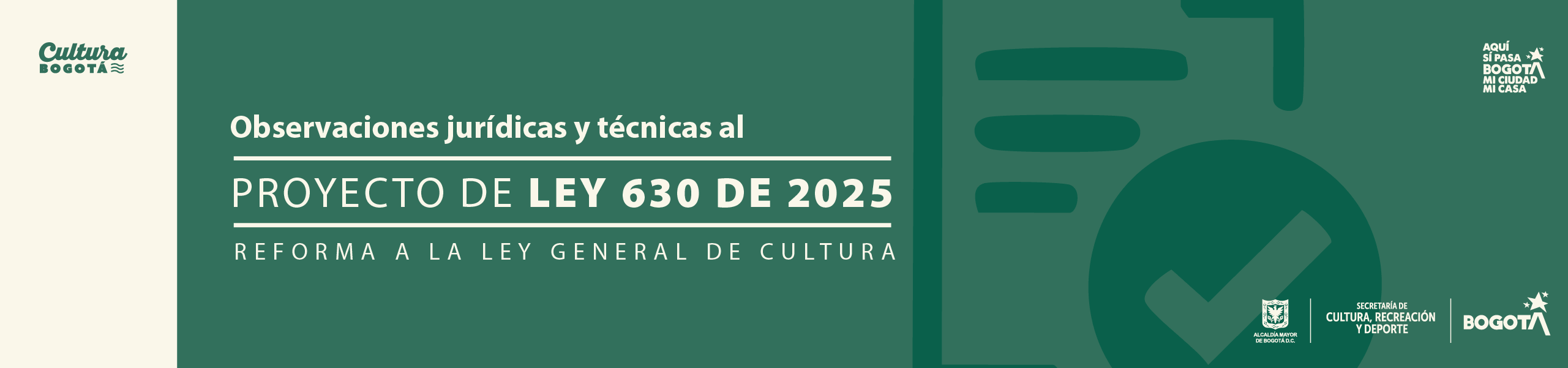 Observaciones jurídicas y técnicas al Proyecto de ley 630 de 2025 reforma a la ley general de cultura