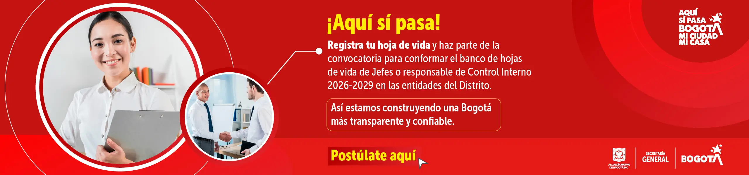 Registra tu hoja de vida y haz parte de la convocatoria de Jefes de control interno