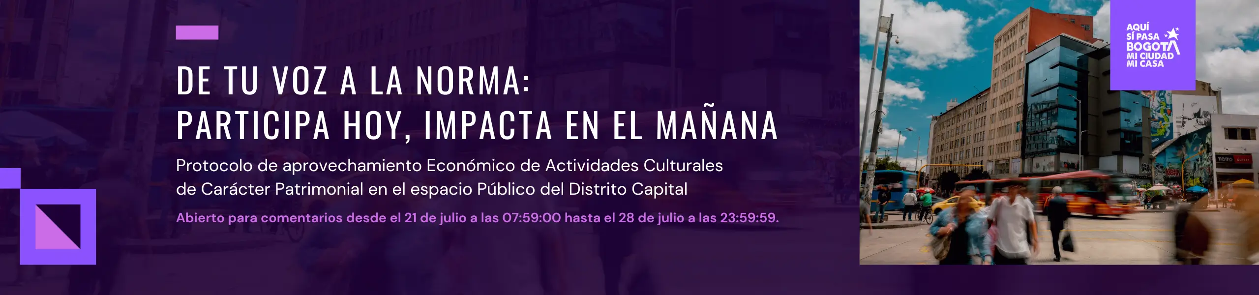 Proyecto de Acto Administrativo “Por medio de la cual se crea el inventario de atractivos naturales del Distrito Capital”. Consulta en la plataforma LegalBog, fecha de cierre: 2023-10-26 a las 23:59:59