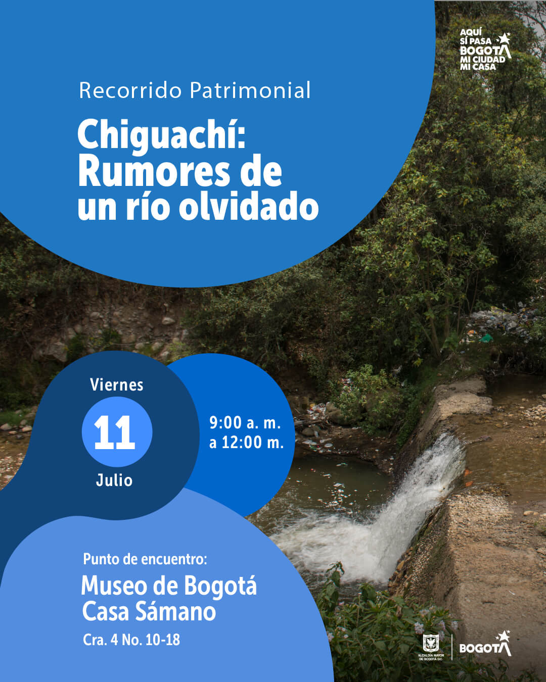 Pieza gráfica de invitación al recorrido patrimonial chiguachi