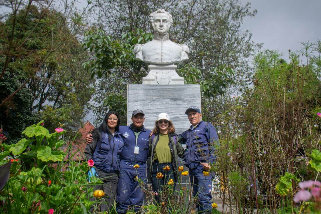 Restauración del monumento al General O’leary: trabajo minucioso de la Brigada de Atención a Monumentos del IDPC