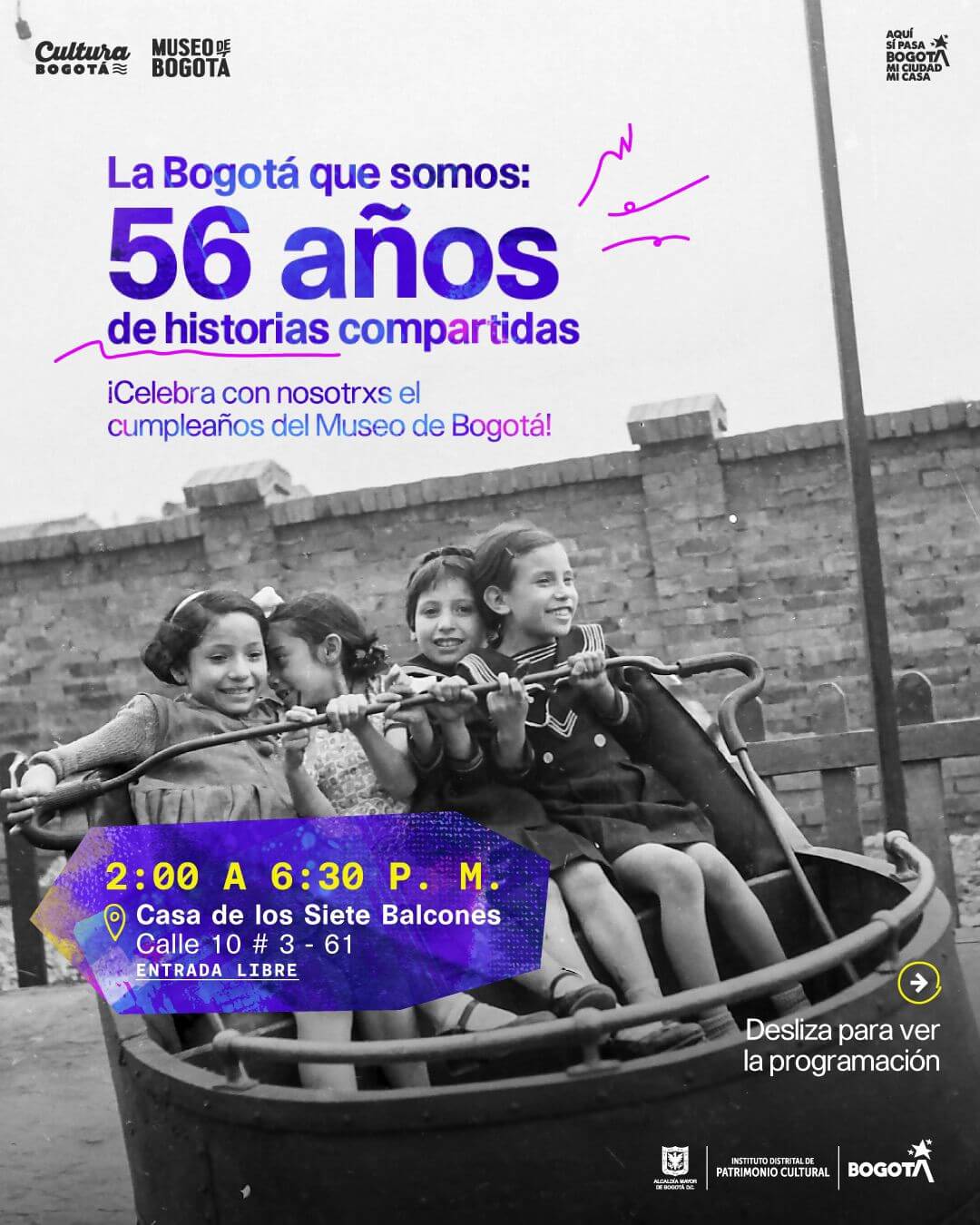 Pieza gráfica de invitación cumpleaños MDB