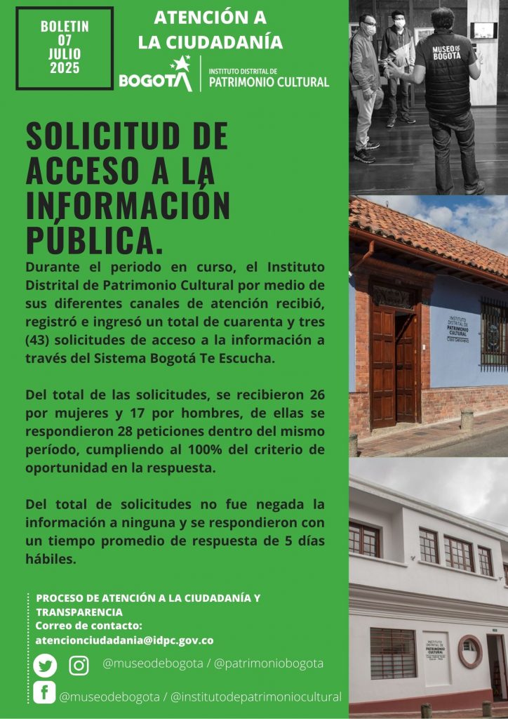 Pieza gráfica del boletin 7 julio solicitud de acceso a la información pública