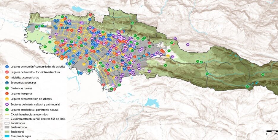 Mapa de localidades ciclistas