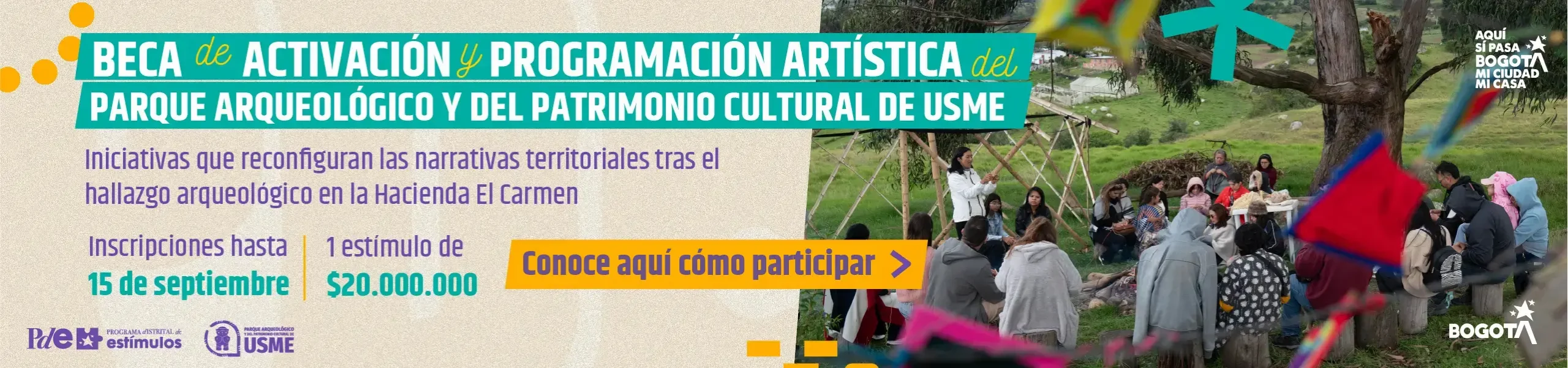 Participa en la Beca para la activación de la programación artística del parque arqueológico