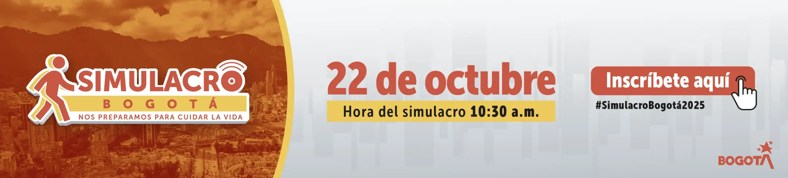 Simulacro Bogotá 22 de octubre 10:30 am