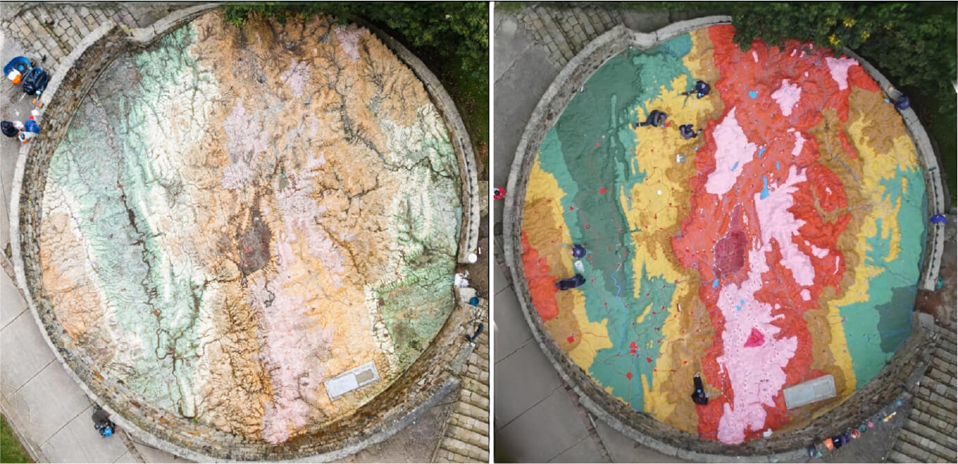 Bogotá en miniatura: el IDPC recupera mapa en relieve del Parque Nacional