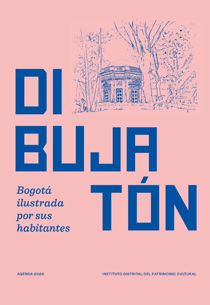 Portada de la agenda IDPC 2026 Dibujatón del Sello editorial IDPC