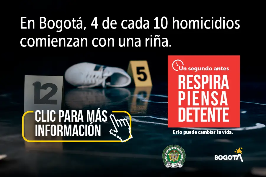 En bogota 4 de cada 10 homicidios comienzan con una riña. Clic para más información