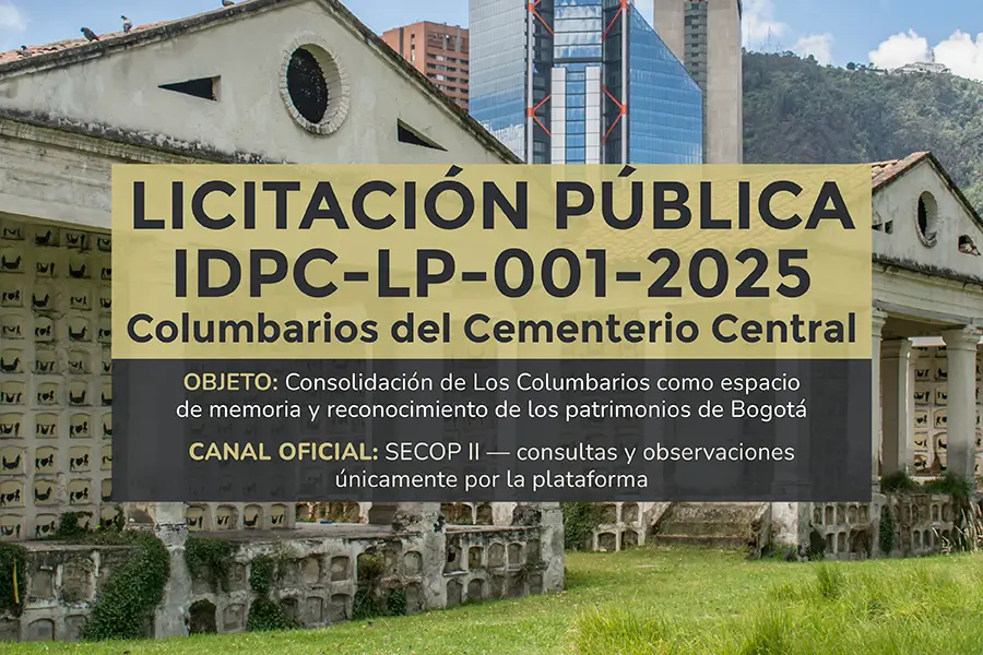 Licitación pública IDPC Columbarios del cementerio central