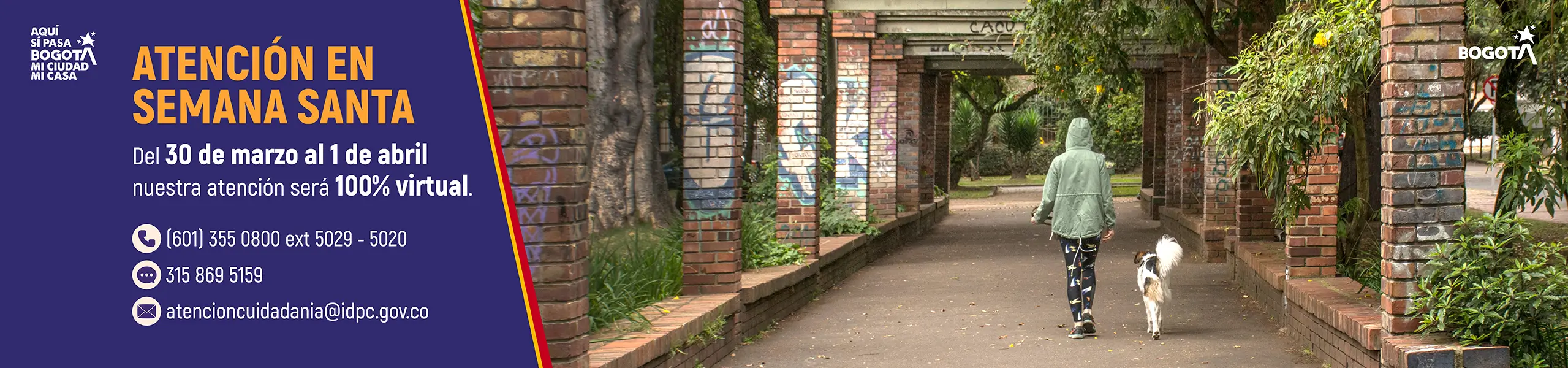 Del 30 de marzo al 1 de abril nuestra atención sera 100% virtual