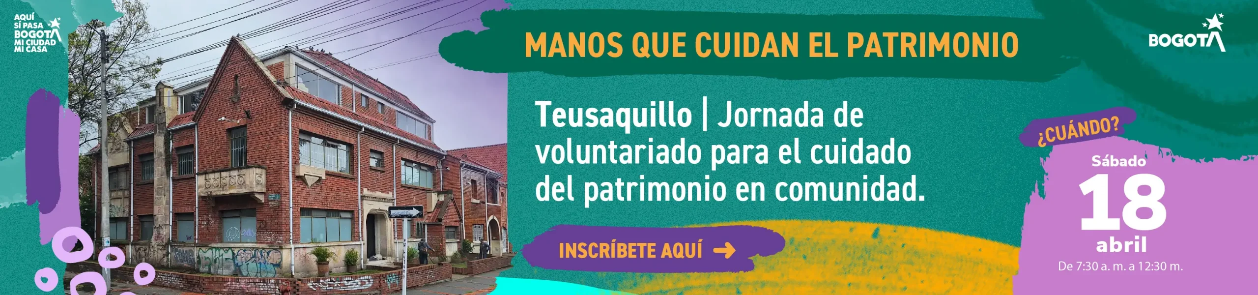 Jornada de voluntariado para el cuidado del patrimonio en comunidad Teusaquillo 18 de abril