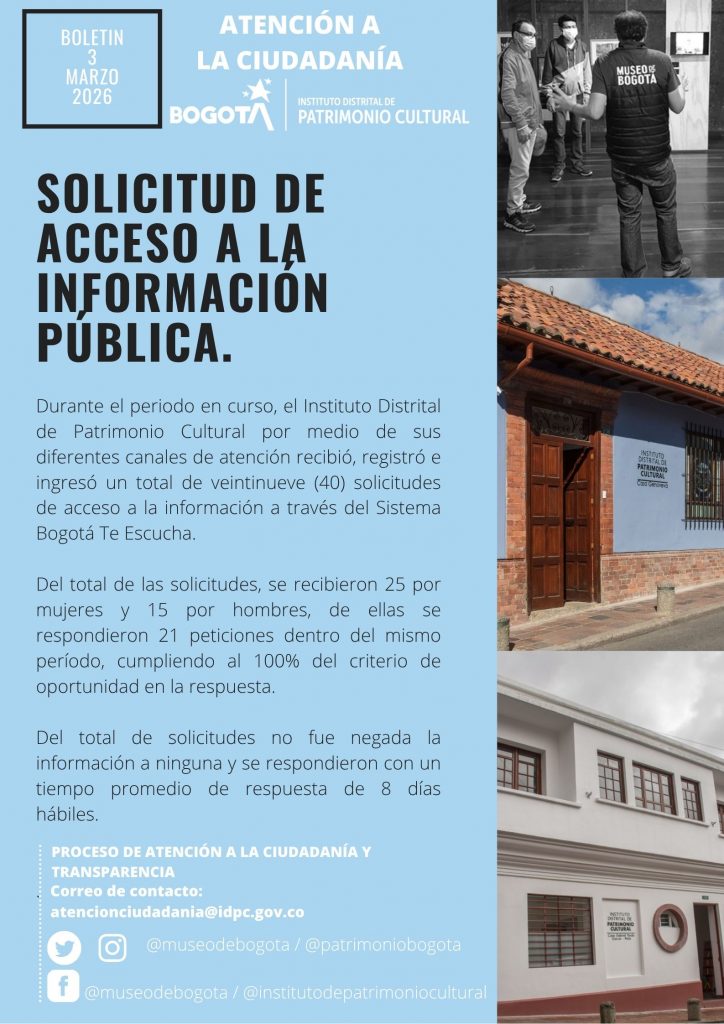 Pieza gráfica del boletín de solicitud de acceso a la información publica del 3 de marzo del 2026