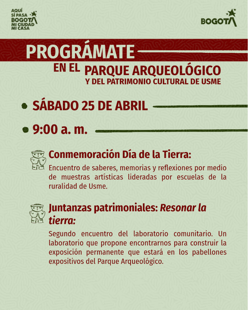 Pieza gráfica de invitación al evento Usme florece: una jornada para celebrar, crear y habitar el territorio