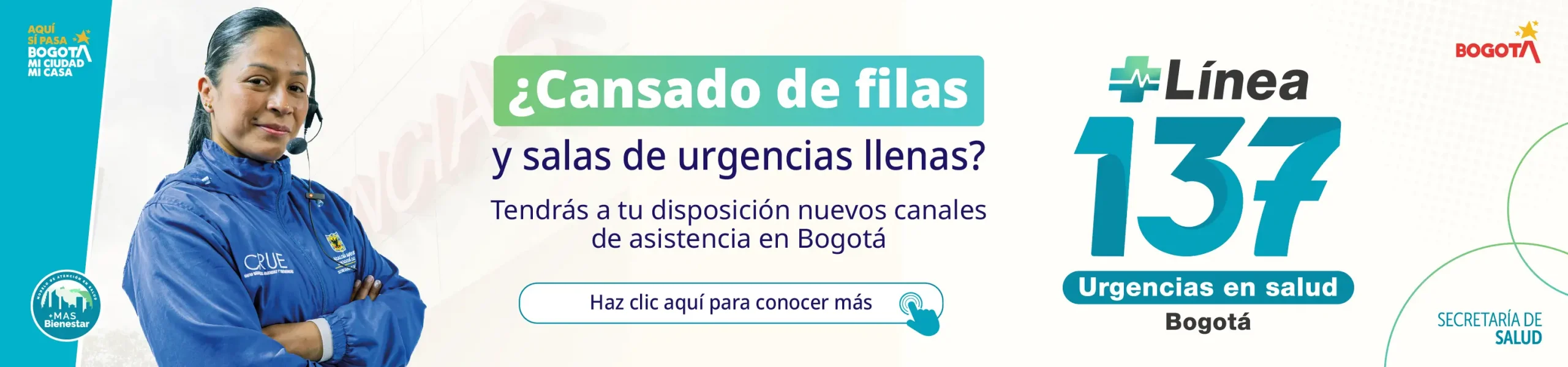 Linea 137 de urgencias en salud Bogotá, haz clic aquÍ para conocer más