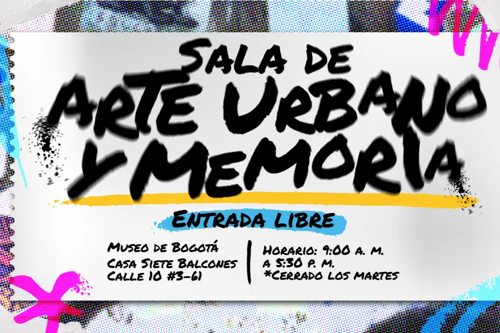 Sala de arte urbano y memoria en el museo de Bogotá