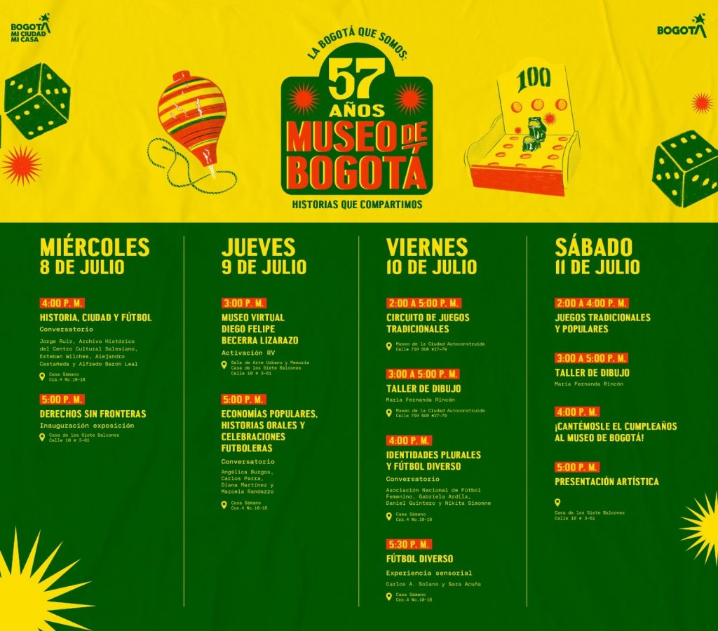 Pieza gráfica Con la programación del Museo de Bogotá