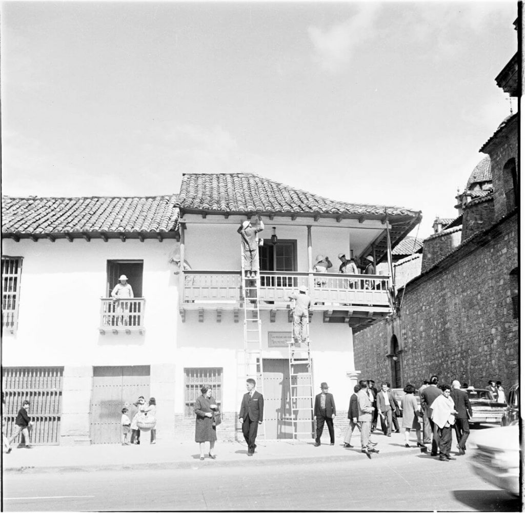 Foto antigua de la Casa Museo del 20 de julio.