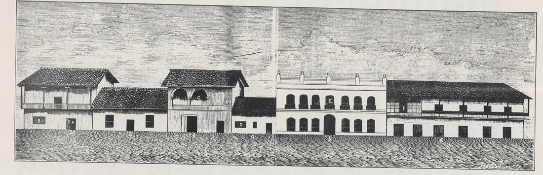 Papel Periódico Ilustrado de Plaza de Bolívar costado oriental hacia el 20 de julio de 1810