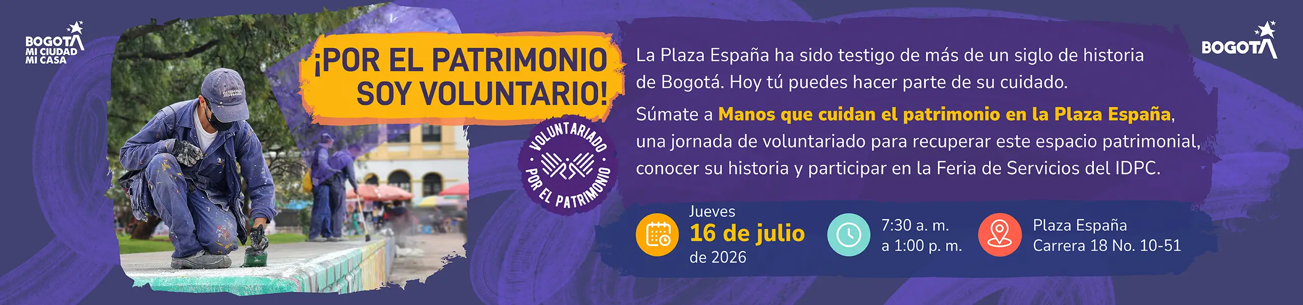 Súmate a Manos que cuidan el patrimonio en la plaza españa